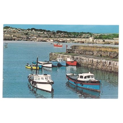 THE HARBOUR, NEWLYN.CORNWALL .unused vintage postcard by NPO /