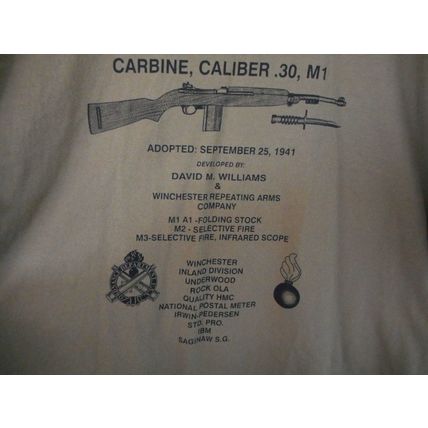 M1 Carbine Rifle T Shirt XL Gildan Military Arms War Battle WWII Firearms
