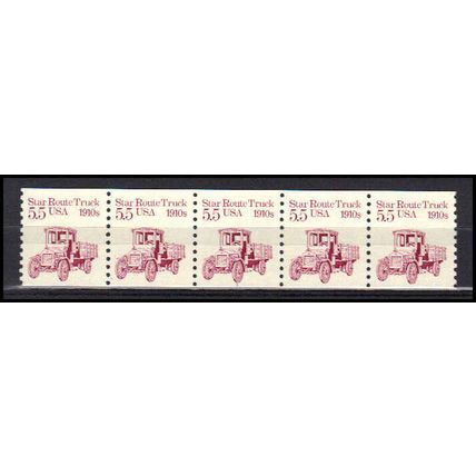 2125 5.5c Star Route Truck Very Fine MNH Dry Gum PNC 1/5 X0445