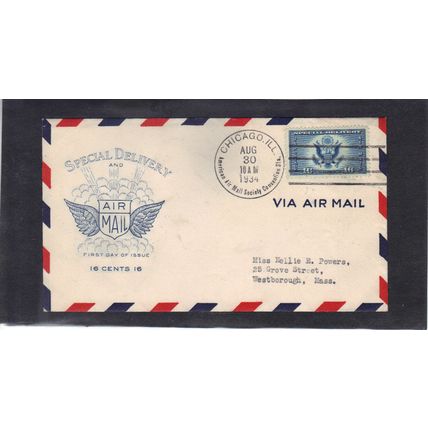 FDC CE1 16c Great Seal Chicago (Cachet-Type/A) CV42940