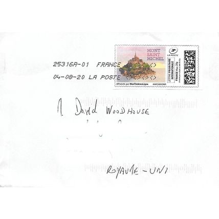 Self-print Stamp: Lettre Prioritaire Internationale: Mont Saint Michel