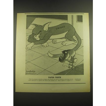 1968 Cartoon by Norman Mansbridge - Paper Teeth