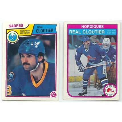 Real Cloutier 1980s 5x card lot