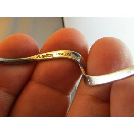 Vintage Sterling Silver Twist Bracelet By Navajo Artist D/L Garcia DAVID GARCIA