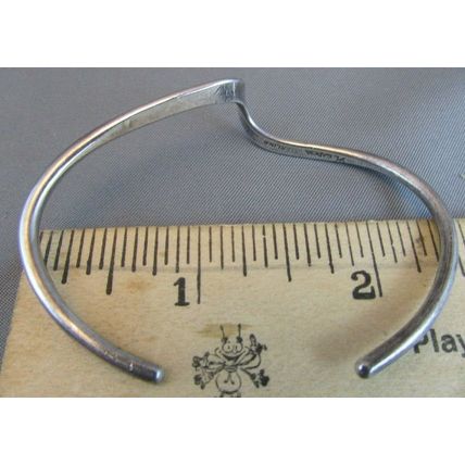 Vintage Sterling Silver Twist Bracelet By Navajo Artist D/L Garcia DAVID GARCIA