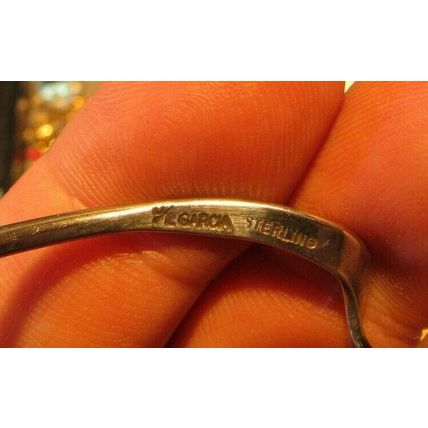 Vintage Sterling Silver Twist Bracelet By Navajo Artist D/L Garcia DAVID GARCIA