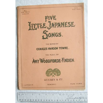 1906 Five Little Japanese Songs words by Charles Hanson Towne, Low Voice