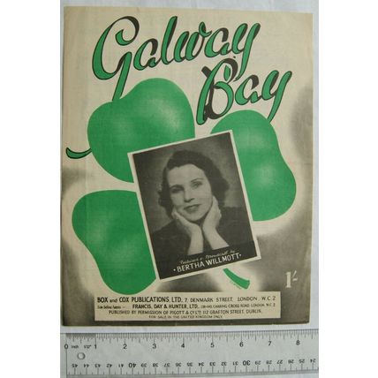 1947 Galway Bay by Bertha Willmott, words & music
