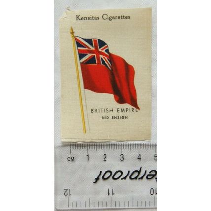 1938 Kensitas Cigarette Silk, British Empire, Red Ensign