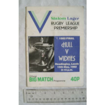 1982 programme Hull v. Widnes, Premiership final