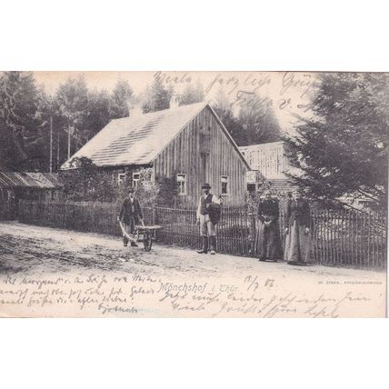 AK Monchshof Thur Dorfstrasse Mit Haus German Postcard