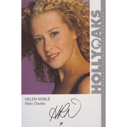 Helen Noble Hollyoaks Vintage Hand Signed Official Rare Cast Card Photo