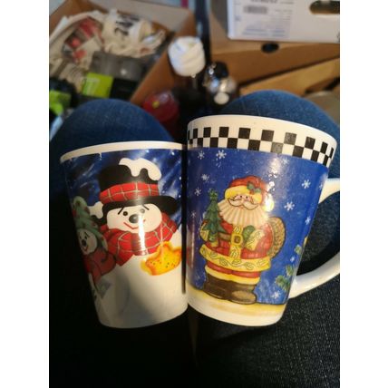 Pair Of Christmas Mugs