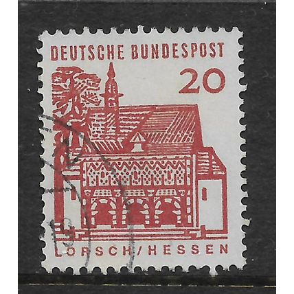 GERMANY 1964 GERMAN ARCHITECTURE 20pf BROWN MONASTARY GATE SG1361 FINE USED#2