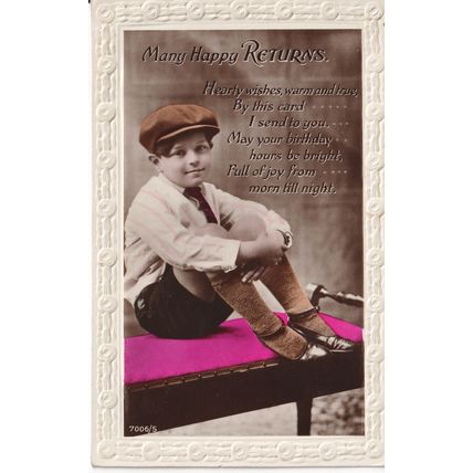 Vintage GB Birthday Card 1932 - Many Happy Returns