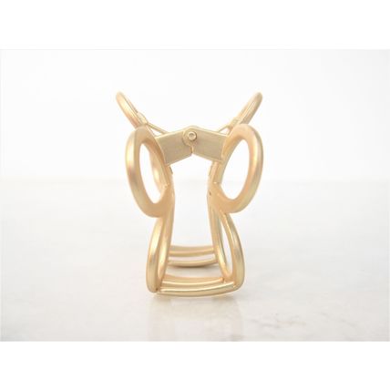Medium/small gold metal star flower or triangle hair claw clip
