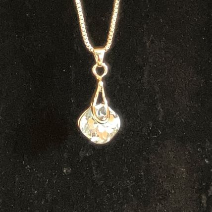 Necklace Earrings Set Crystal and Gold #647
