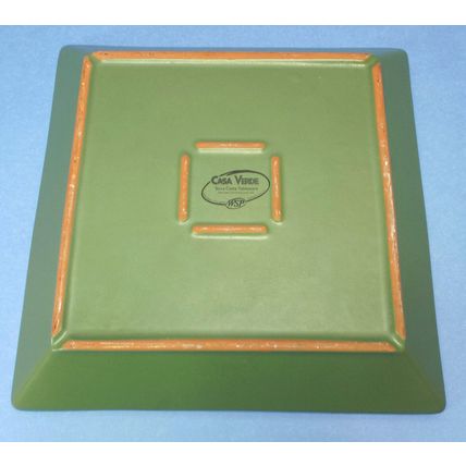 3 WSP Casa Verde Terra Cotta 18" Oval Serving Platter Tableware Green Portugal