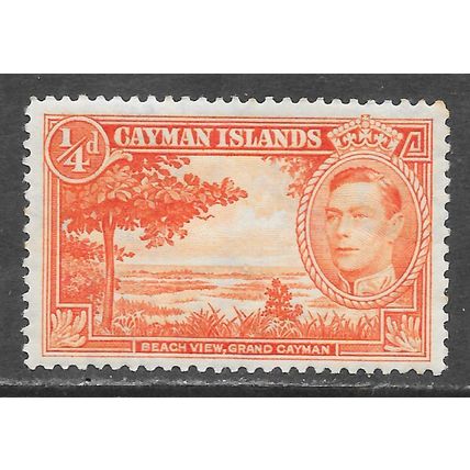 CAYMAN ISLANDS 1938 KG6 BEACH VIEW GRAND MINT MH