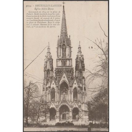 Église Notre-Dame, Bruxelles-Laeken, 1921 - Henri Georges CPA