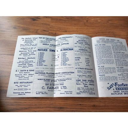 1972/73 Matlock Town vs Altrincham - Northern Premier League * FREE P&P *