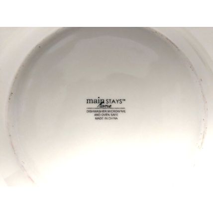 (4) Main Stays Home Ceramic - Salad Serving Plates - Apple Design - Farmhouse