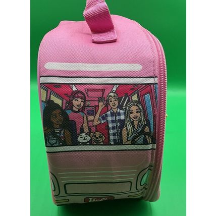 A Rare Barbie Van Shaped Bright Pink Thermos Insulated Lunch Box Cute!