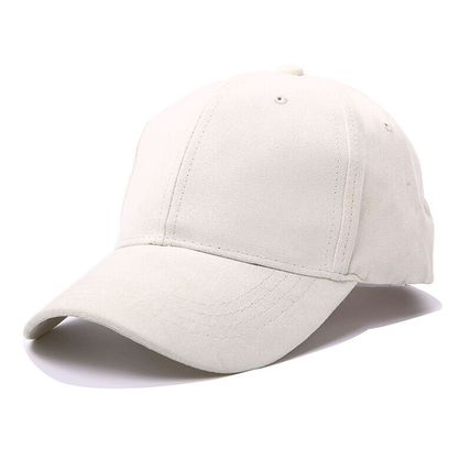 Cap Adjustable Strapback Hat For Men Women Solid Color Suede Leather Baseball