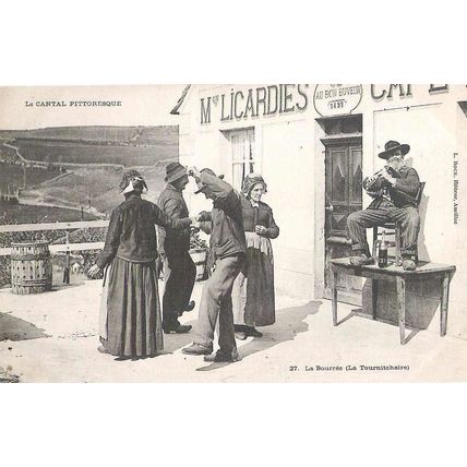 15 - PIERREFORT - AU BON BUVEUR MAISON LICARDIES 1899 - LA BOURREE