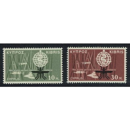 Cyprus Medicine Malaria Eradication 2v 1962 MNH SG#209-210