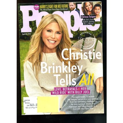 PEOPLE MAGAZINE April 28, 2025 CHRISTIE BRINKLEY TELLS ALL Chrissy Tiegen Harry