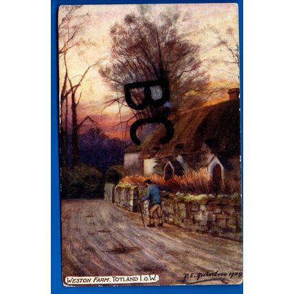 Postcard Weston Farm Totland Isle Of Wight IOW Nr Freshwater Norton Green Afton