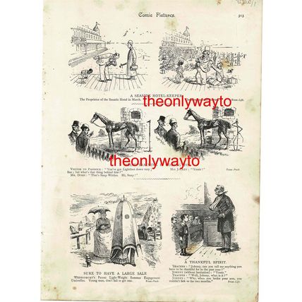 A Little Spin (Cycling), Humour (Comic Pics On Reverse), Book Illustration 1893