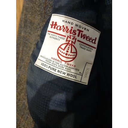 Mens Harris tweed 100% Pure Wool Jacket Blazer size 44 small by TU