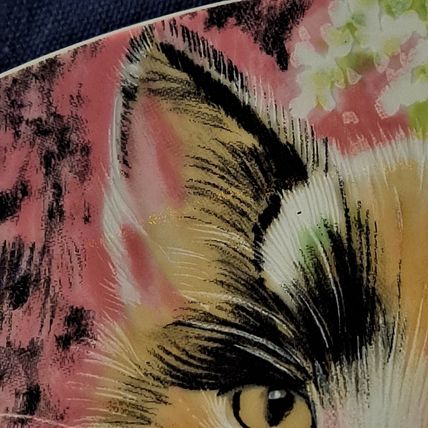 Vintage Jamestown Fine China Decorative CAT PLATE Kitten Porcelain Japan Dish