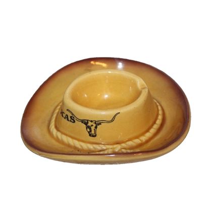 Texas Longhorns Ashtray Cowboy Hat Ashtray Texans Gift Cute Rare