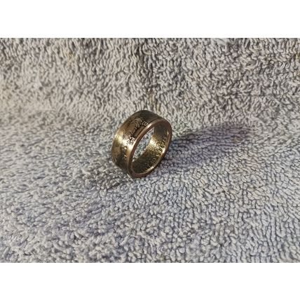 1977 Kennedy Half Dollars size 10 1/2 coin ring handmade mixed metals