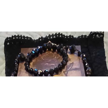 Collection of gothic style black jewellery
