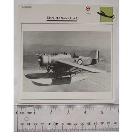 Liore et Olivier H-43 - France - Seaplane - Collectors Club Card