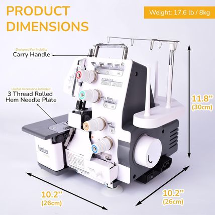 Lumina Sienna Serger Sewing Machine - Industrial Grade Sergers & Overlock Machin
