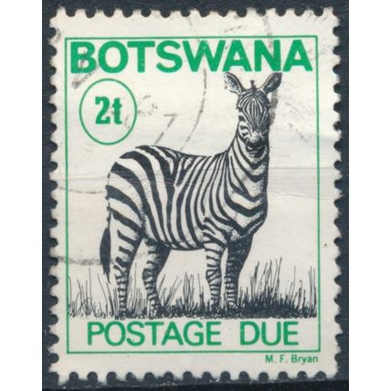 Postage Due, Plains Zebra: 2t - Botswana 1977 - FH - SG D21