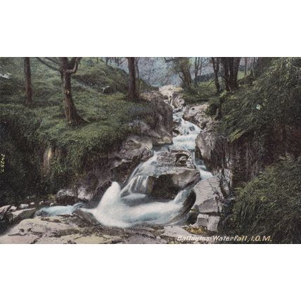 EC962 BALLAGLAS WATERFALL. PRINTED POSTCARD
