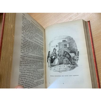 1914 CHARLES DICKENS NICHOLAS NICKLEBY FIRESIDE EDITION FICTION HB BOOK (P4)