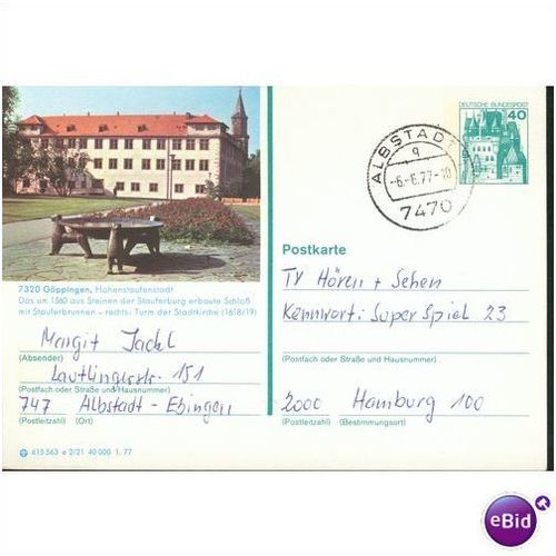 Germany postcard 1977 - 7320 Goppingen...
