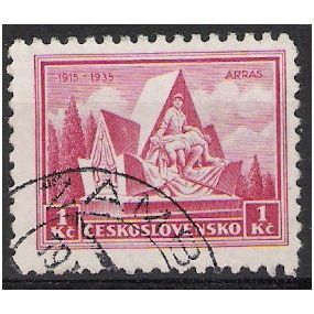 Mi 336: 1 Kč rose-carmine 20th Anniversary of the Battle of Arras.