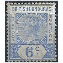 British Honduras 1891 SG56 6c Ultramarine Mounted Mint ..