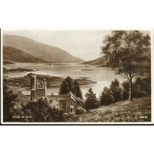 Vintage Valentine's PC - Kyles Of Bute, Scotland - 68327 JV