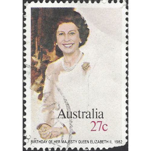AUSTRALIA, Queen Elizabeth II Birthday, off-white 1982, 27c