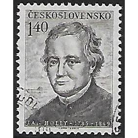 Mi 915: 1 Kč 40 black/cream Cultural Personalities.