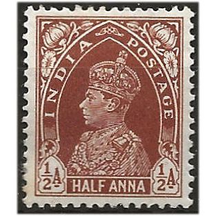 India 1937 SG248 1/2a Red-Brown Mounted Mint ... ..
